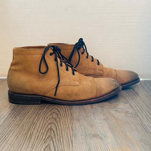 Thursday, Mens Desert Cadet Tan Suede Chukkas Lace Up Boots, 12.5. main image 5